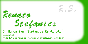 renato stefanics business card